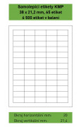 Samolepící etikety pro laserové a inkoustové tiskárny 38 x 21,2 mm